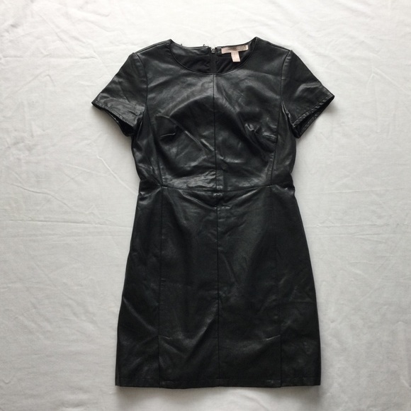 Forever 21 Vegan Leather Black Dress M - Picture 3 of 7